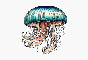 Delicate jellyfish small tattoo idea