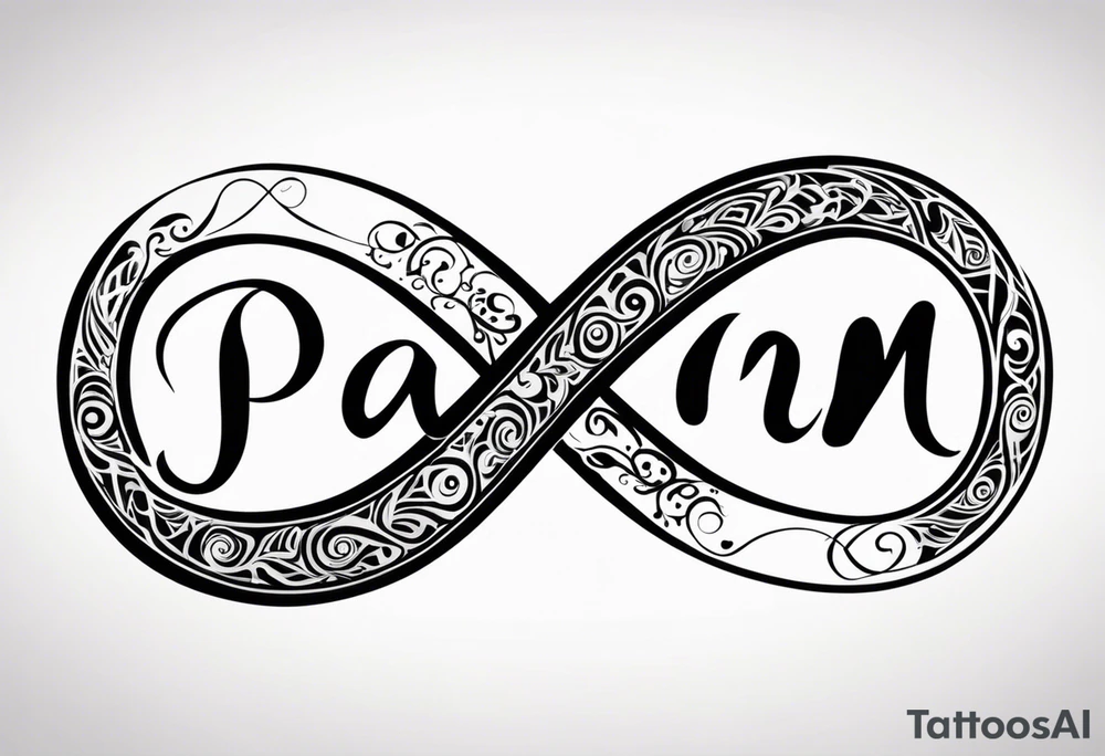 infinity symbol with name Pam tattoo idea