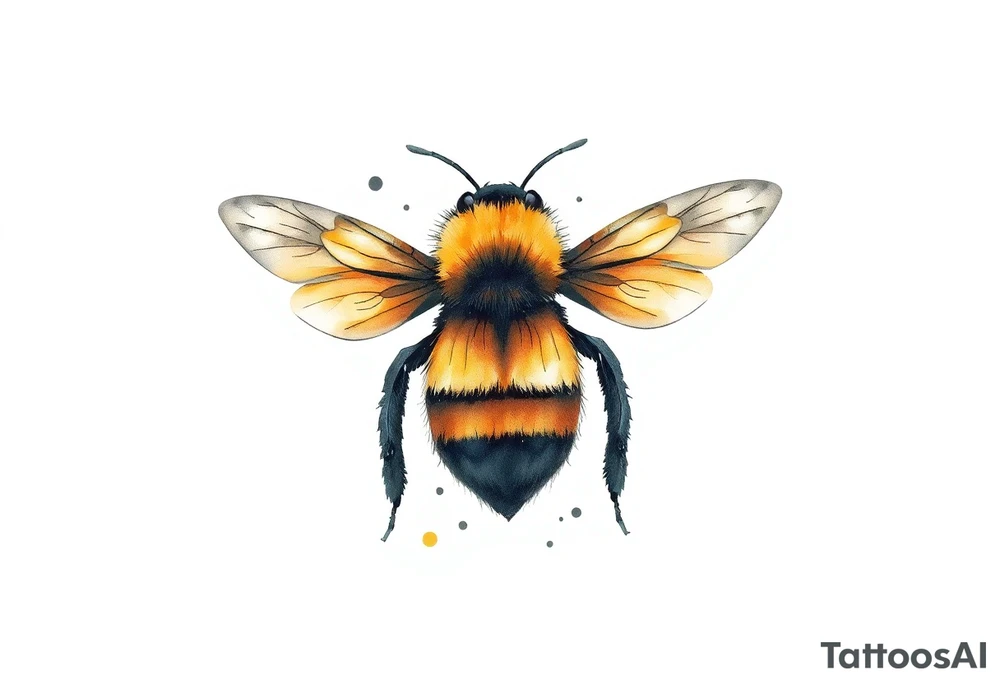 Cute bumblebee tattoo idea