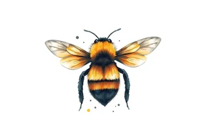 Cute bumblebee tattoo idea