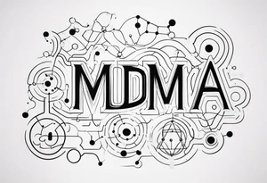 MDMA molecular diagram tattoo idea