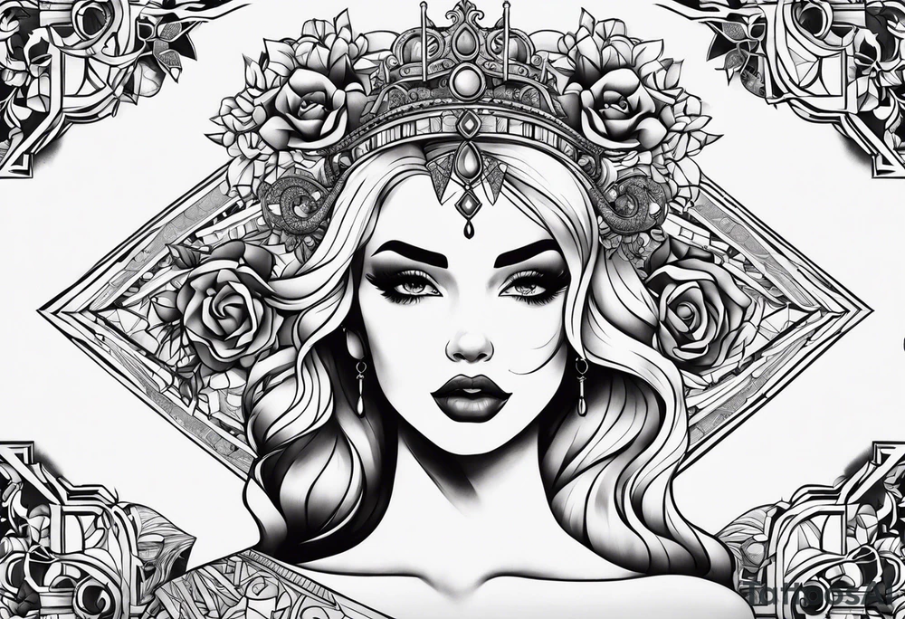 The beautiful and damned princess tattoo idea