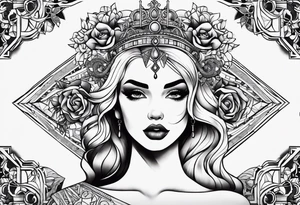 The beautiful and damned princess tattoo idea