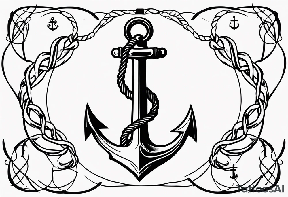 Timeless Anchor with Rope tattoo idea