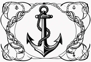 Timeless Anchor with Rope tattoo idea