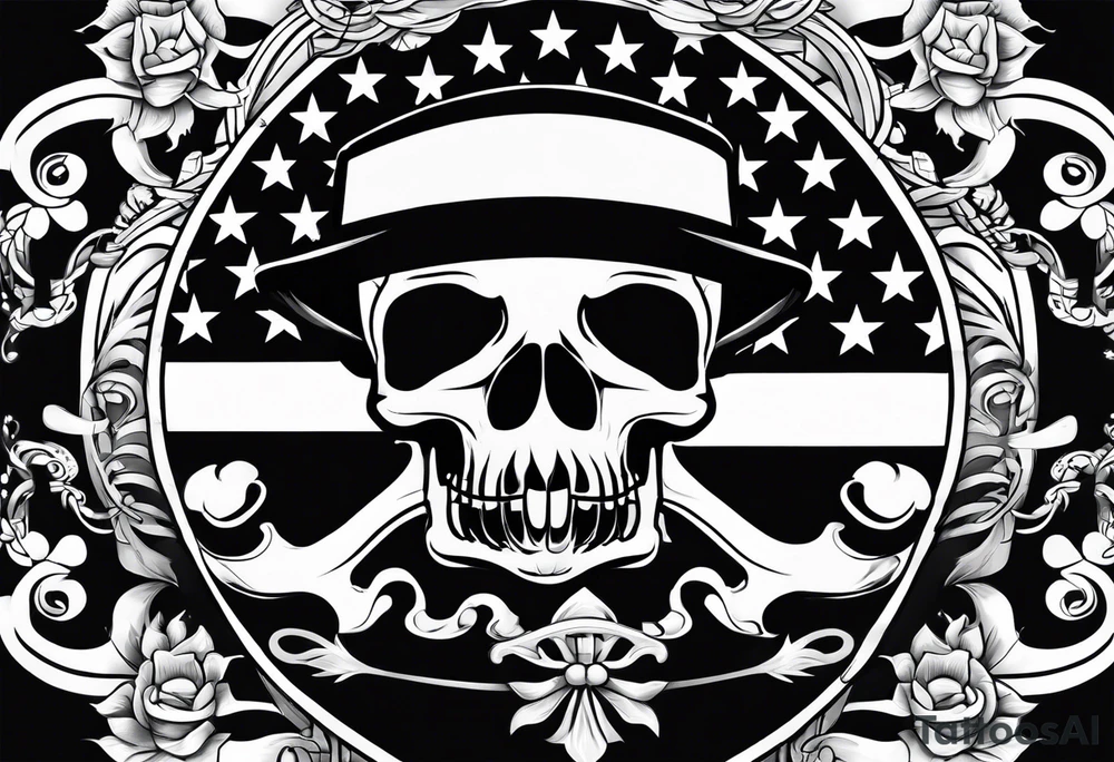 flag from the strawhats in once piece tattoo idea