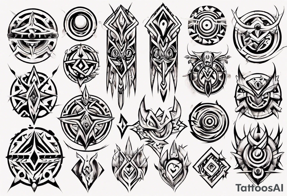 tribal lines tattoo idea