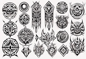 tribal lines tattoo idea