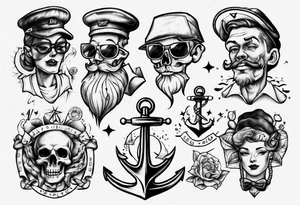 Old-school tattoo sketch tattoo idea