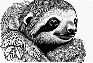 Sloth and babies tattoo idea