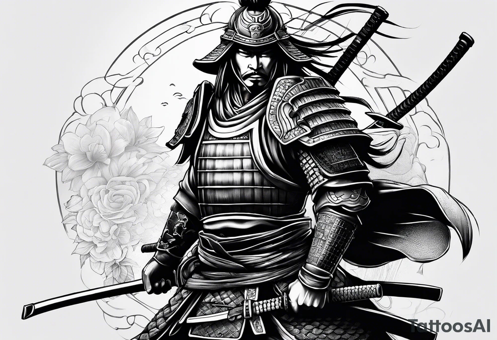 Samurai full armor tattoo idea