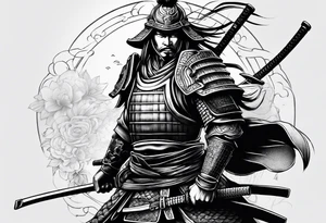 Samurai full armor tattoo idea