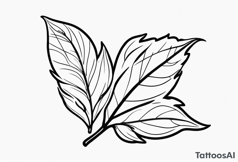 Leaf tattoo idea