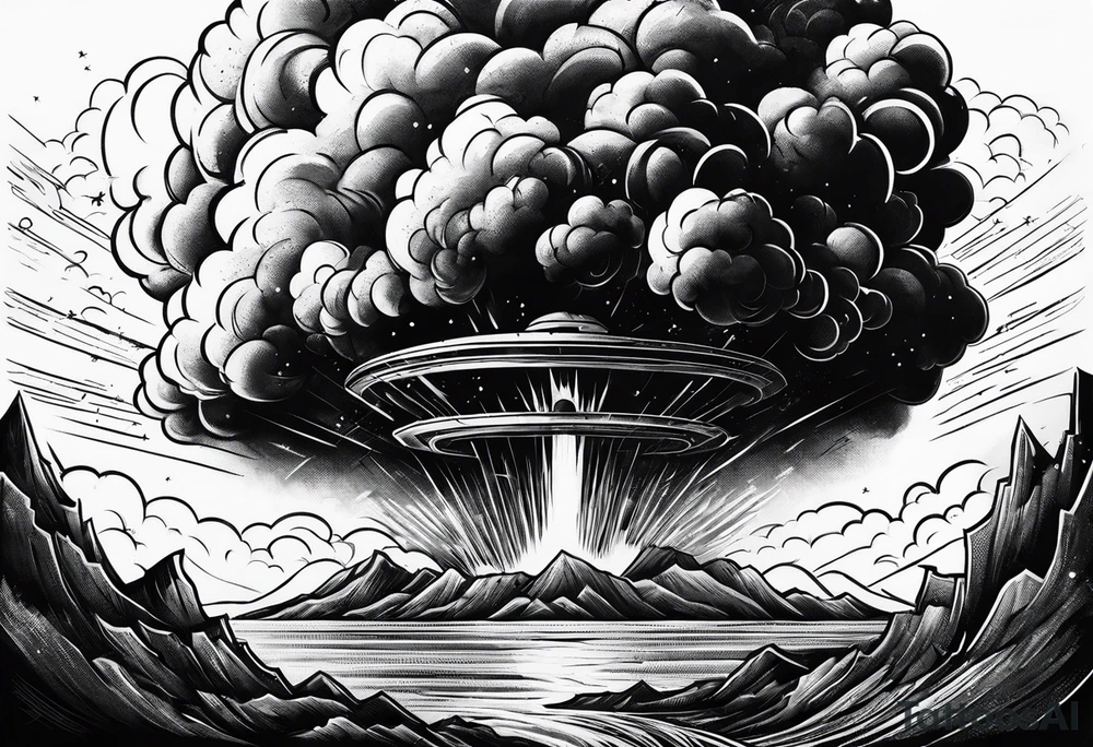 first atom bomb explosion tattoo idea