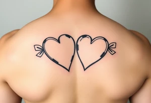 Candy shaped hearts tattoo idea