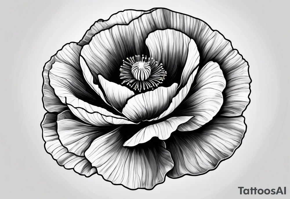 poppy design tattoo idea