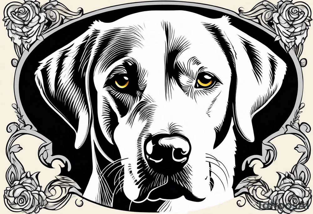 One happy light colored yellow labrador retriever. tattoo idea One happy light colored yellow labrador retriever. tattoo idea