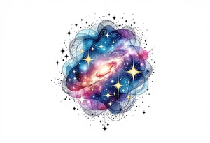 Stars and nebula tattoo idea