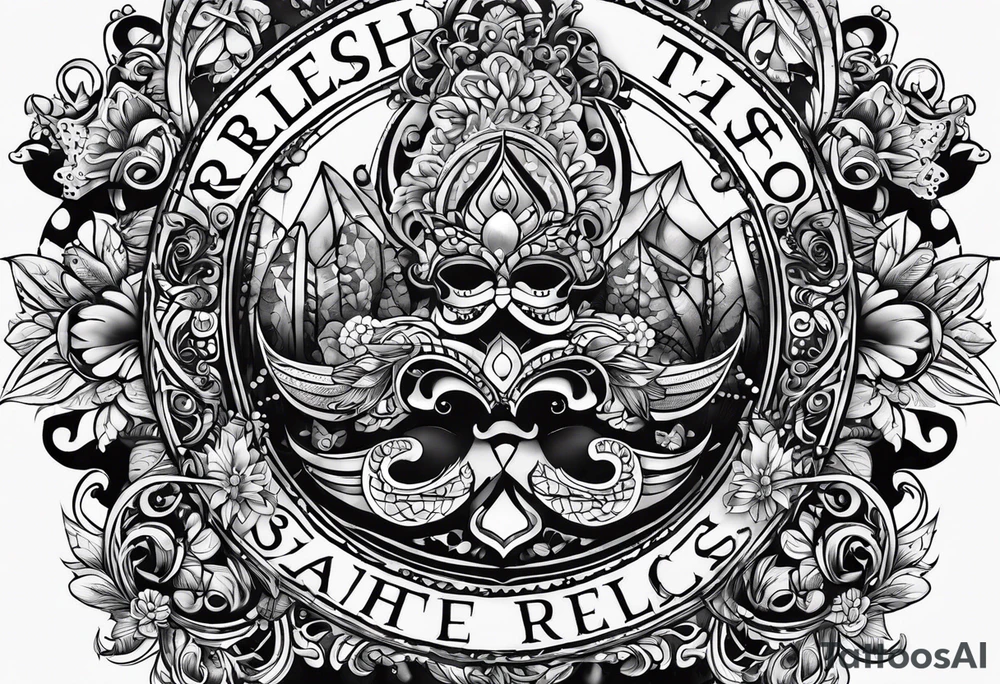 Tatoo design with the word relish tattoo idea