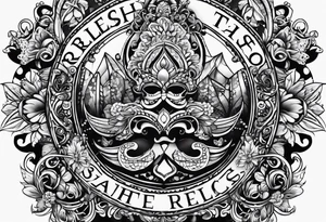 Tatoo design with the word relish tattoo idea