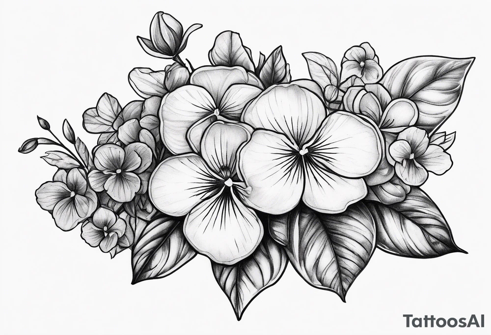 Violets tattoo idea