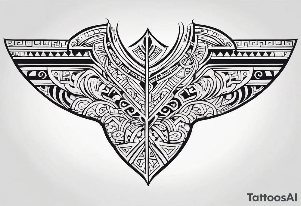 Polynesian neck to chin tattoo tattoo idea