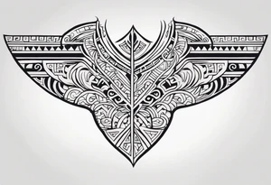 Polynesian neck to chin tattoo tattoo idea