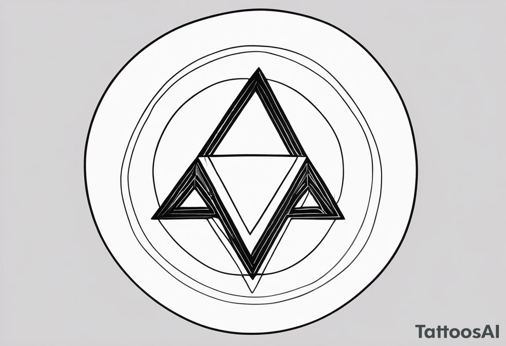 letter delta inside a circle, subtle, girly, simplistic tattoo idea