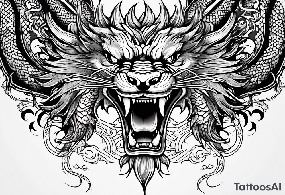 Chinese dragon tattoo idea