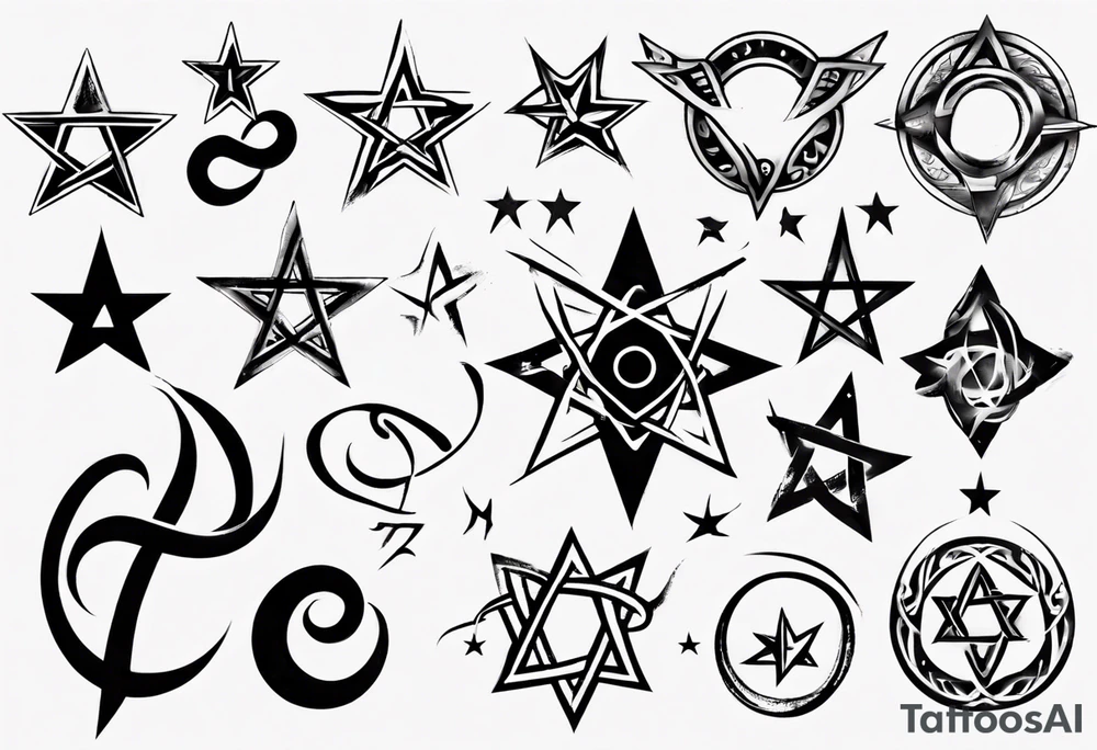 infinite symbol hebrew star tattoo idea