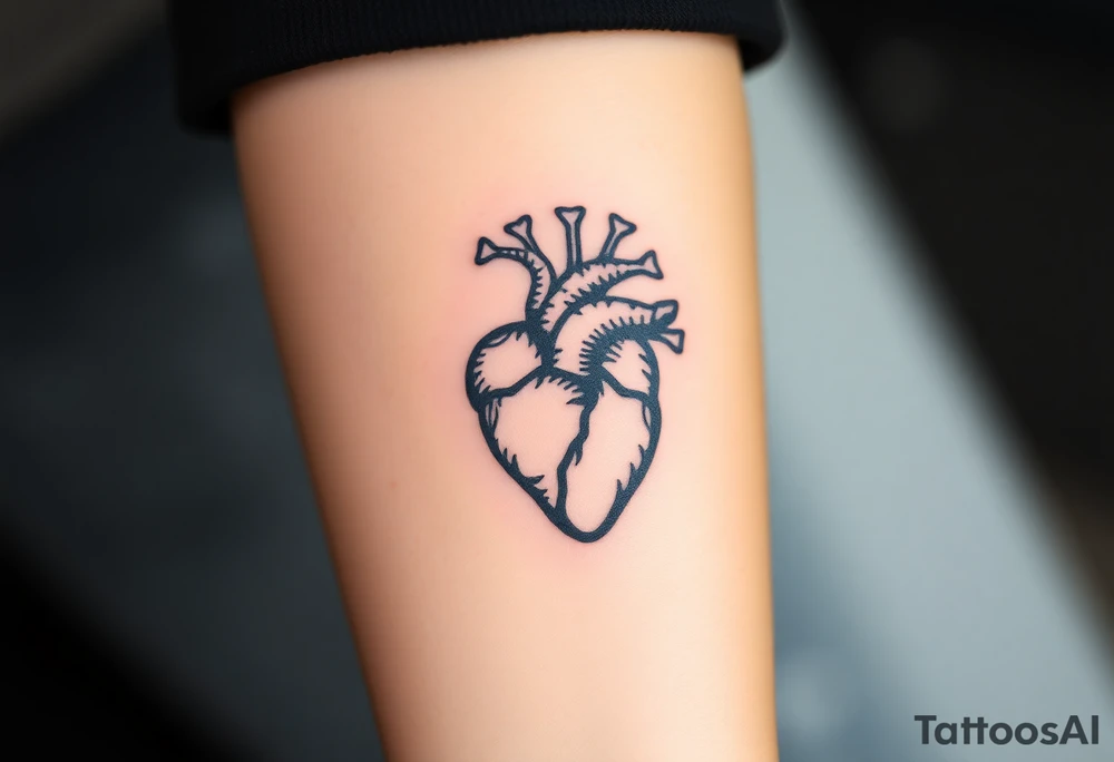 medieval heart woodcut tattoo idea