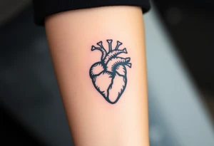 medieval heart woodcut tattoo idea