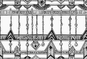 Beaded Fringe PATTERN tattoo idea