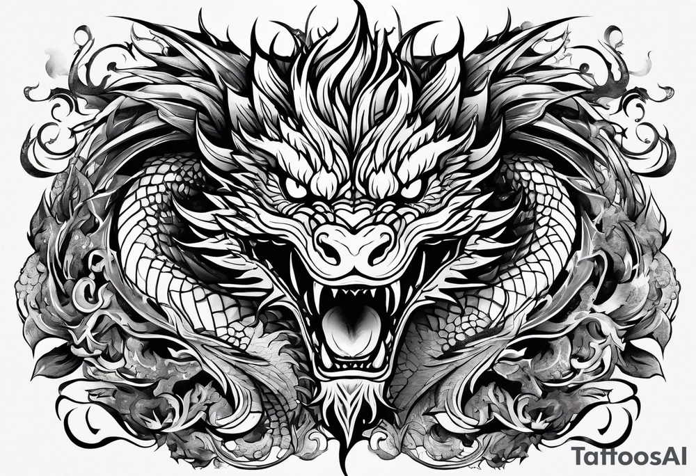 roaring dragons tattoo idea