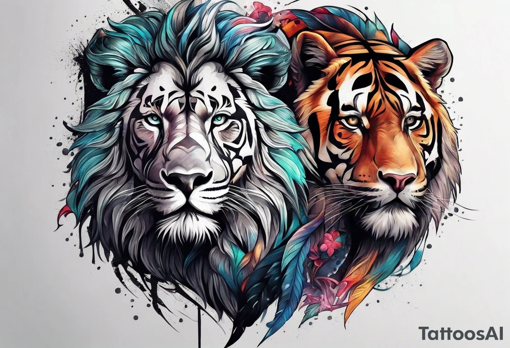 Alpha group of animals tattoo idea