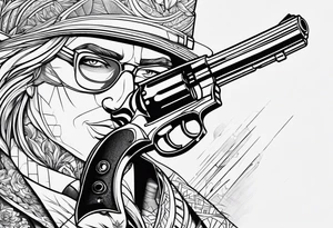 Dealer with gun tattoo idea