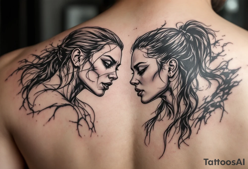 Female fighters tattoo idea