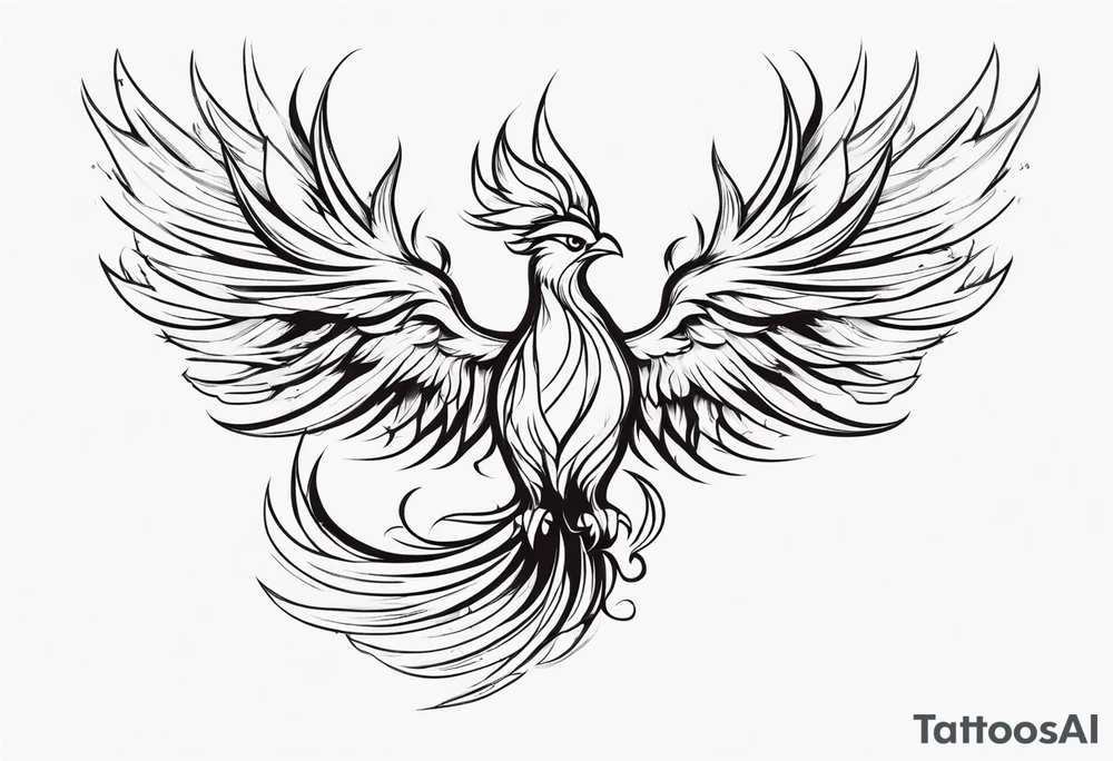 phoenix in fire tattoo idea