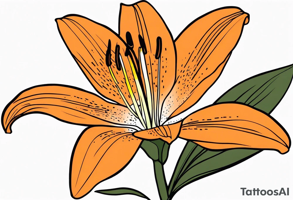 orange lily tattoo idea