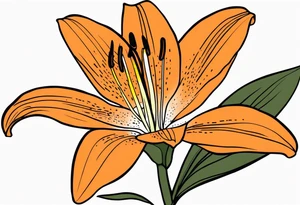 orange lily tattoo idea