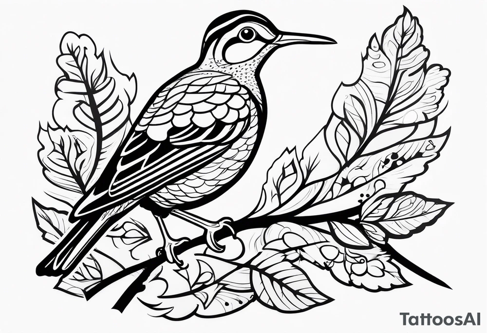 american woodcock tattoo idea
