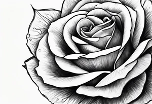 rose raining petals tattoo idea