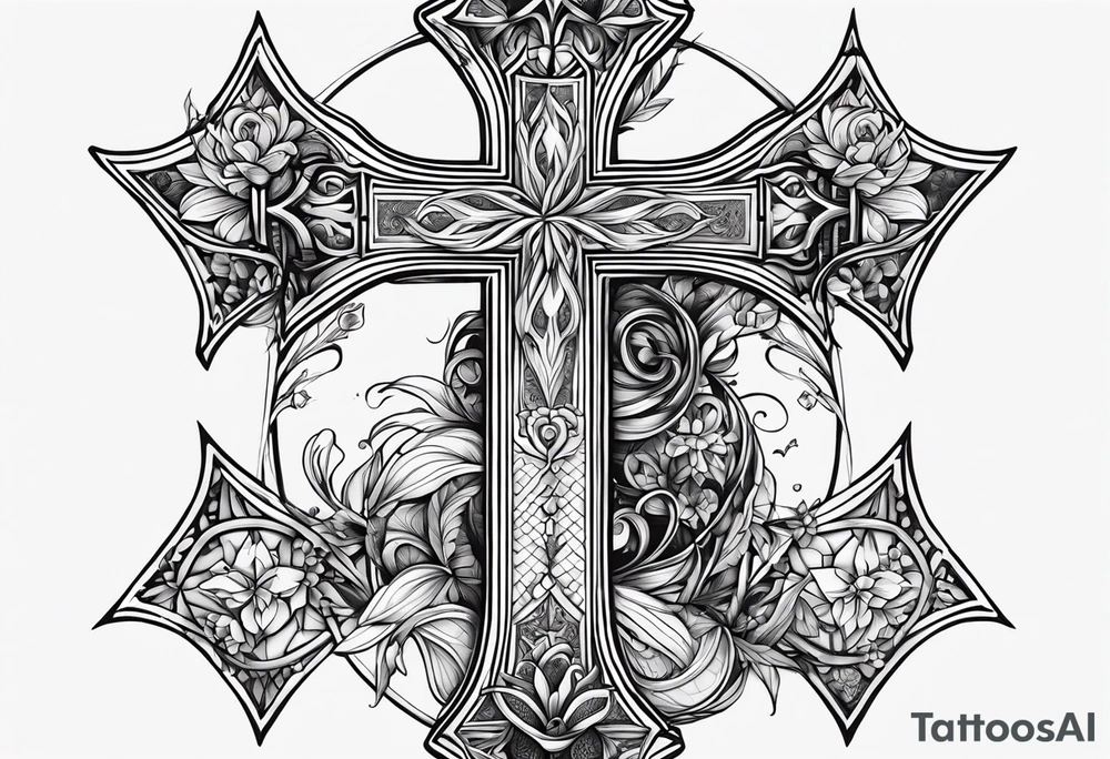Je veux un tatouage de la croix occitane avec le chiffre 93 intégré tattoo idea