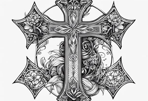 Je veux un tatouage de la croix occitane avec le chiffre 93 intégré tattoo idea