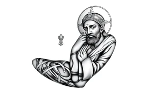 russian orthodox christian left arm tattoo with jesus & orthodox st basils setting tattoo idea