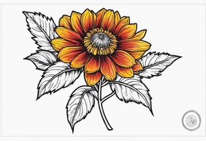 Indian blanket flower tattoo idea