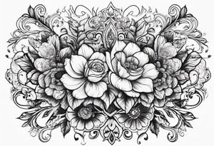 ornaments of flowers

chest piece tattoo idea