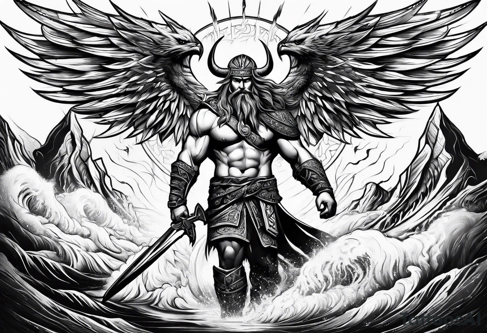 Valhalla lightning tattoo idea