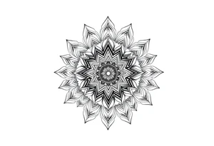 intricate mandala with sacred geometry and cosmic elements tattoo idea