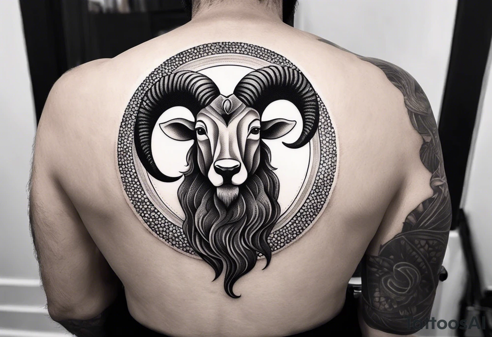 capricorn with beard tattoo idea